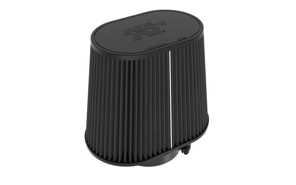 K&N - Universal Clamp-On Air Filter - 4"FLG, 9" X 5-3/4"B, 7" X 4-1/2"T, 7-1/2"H (RU-3132HBK)