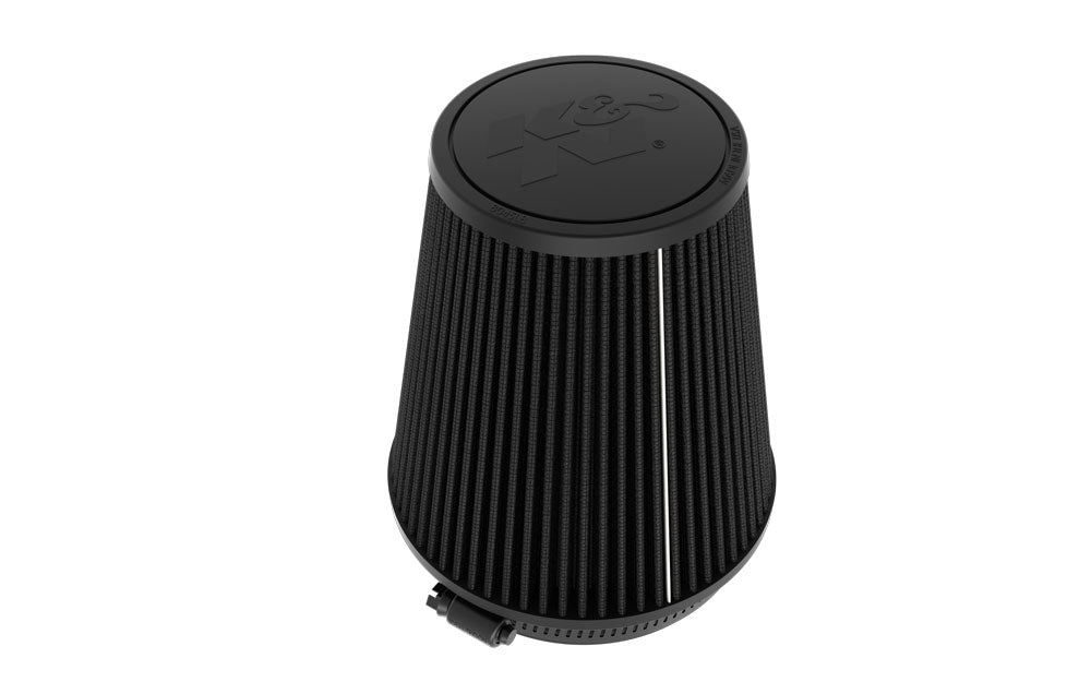 K&N - Universal Clamp-On Air Filter - 5"FLG, 6-1/2" B, 4-3/8" T, 7"H (RU-3135HBK)