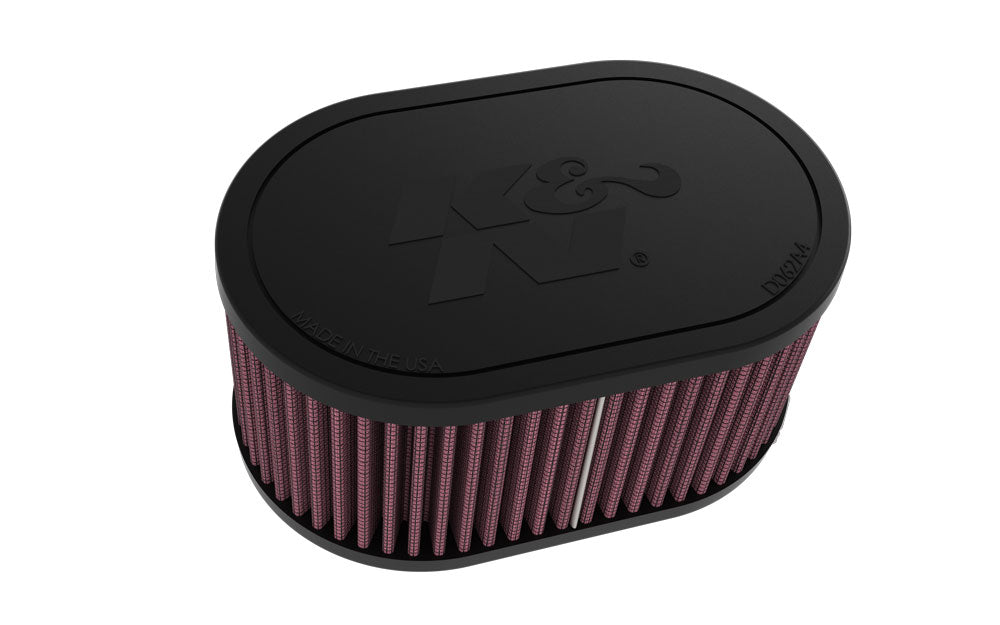 K&N - Universal Clamp-On Air Filter - 2-1/8" DUAL FLG, 6-1/4 X 4"OD,3"H (RU-3510)