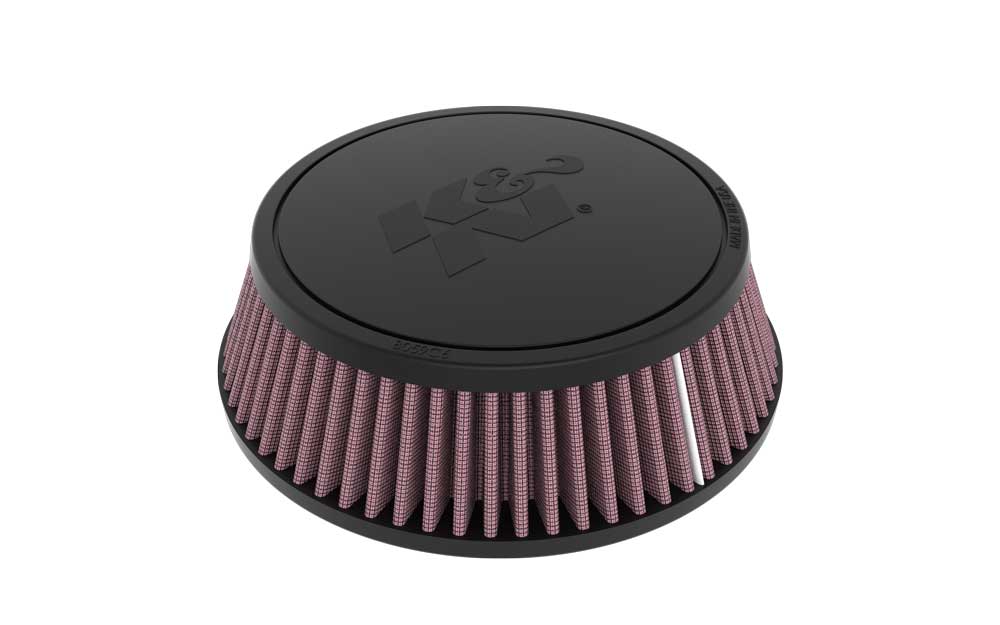 K&N - Universal Clamp-On Air Filter - 4-1/16" FLG, 6-7/8"B, 5-7/8"T, 2-3/16"H, W/SMOG PORT (RU-4480)