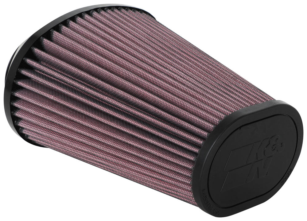 K&N - Universal Clamp-On Air Filter - OVAL FLG, 6-1/2" X 4-3/4"B, 4-1/2" X 3-1/4"T, 7-1/2"H (RU-5063)