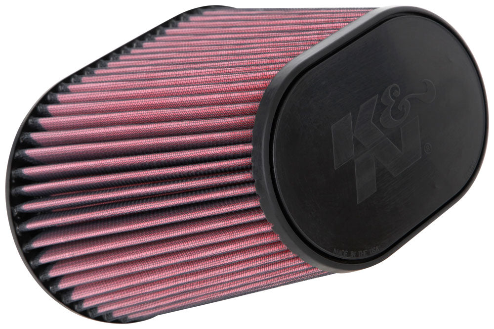 K&N - Universal Clamp-On Air Filter - 7" X 5-3/16" OVAL FLG, 10" X 6-1/4"B, 6-3/4" X 4-1/2"T, 8"H (RU-5292)