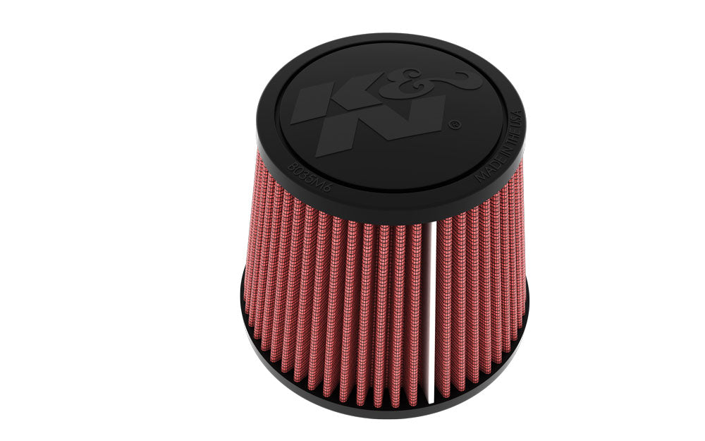K&N - Universal Clamp-On Air Filter - 60MM FLG, 113MM X 132MM B-OD, 84MM X 89MM T-OD, 1121MM H (RU-70032)