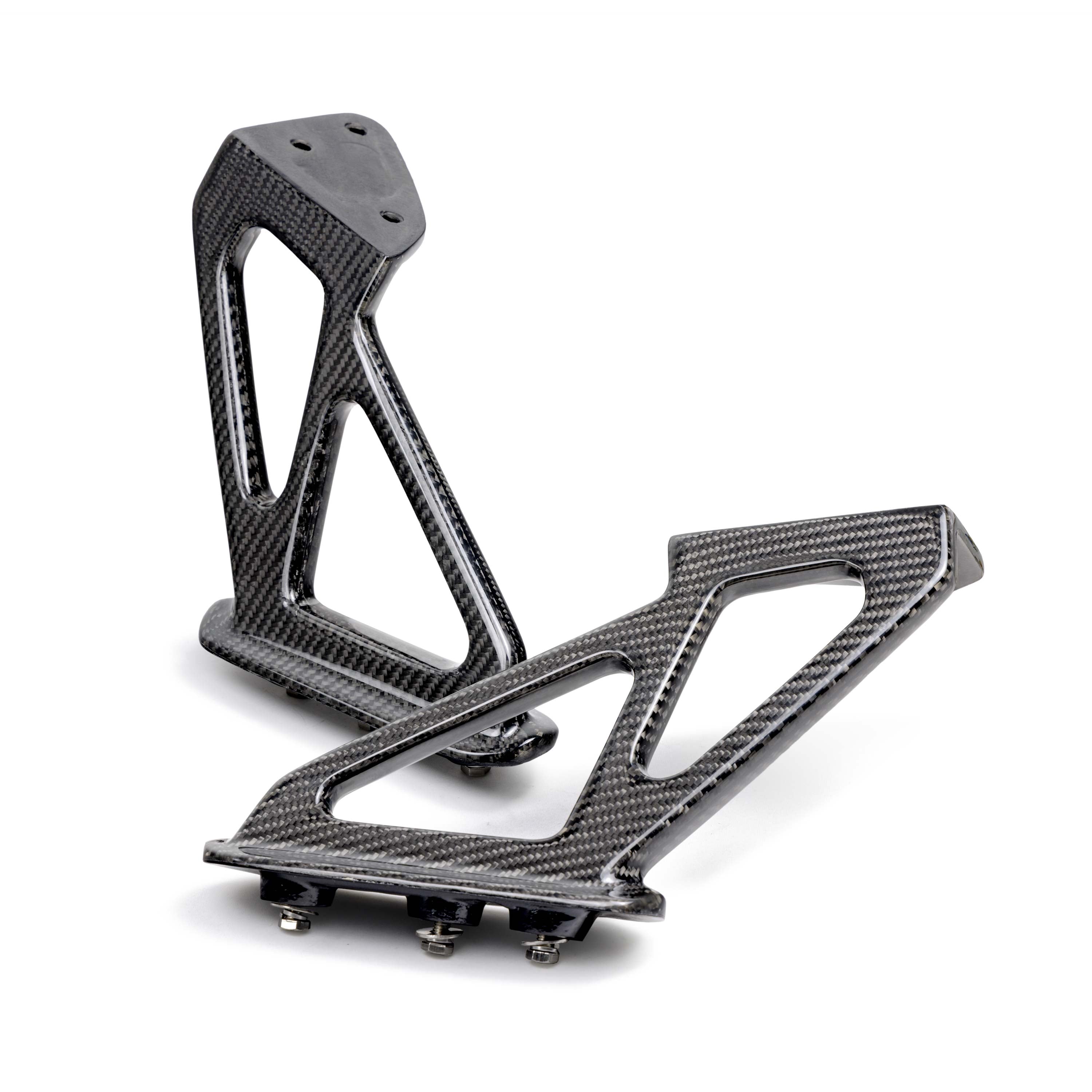 Image of OE-style carbon fiber rear spoiler mounting bracket for 2023-2024 Honda Civic Type R