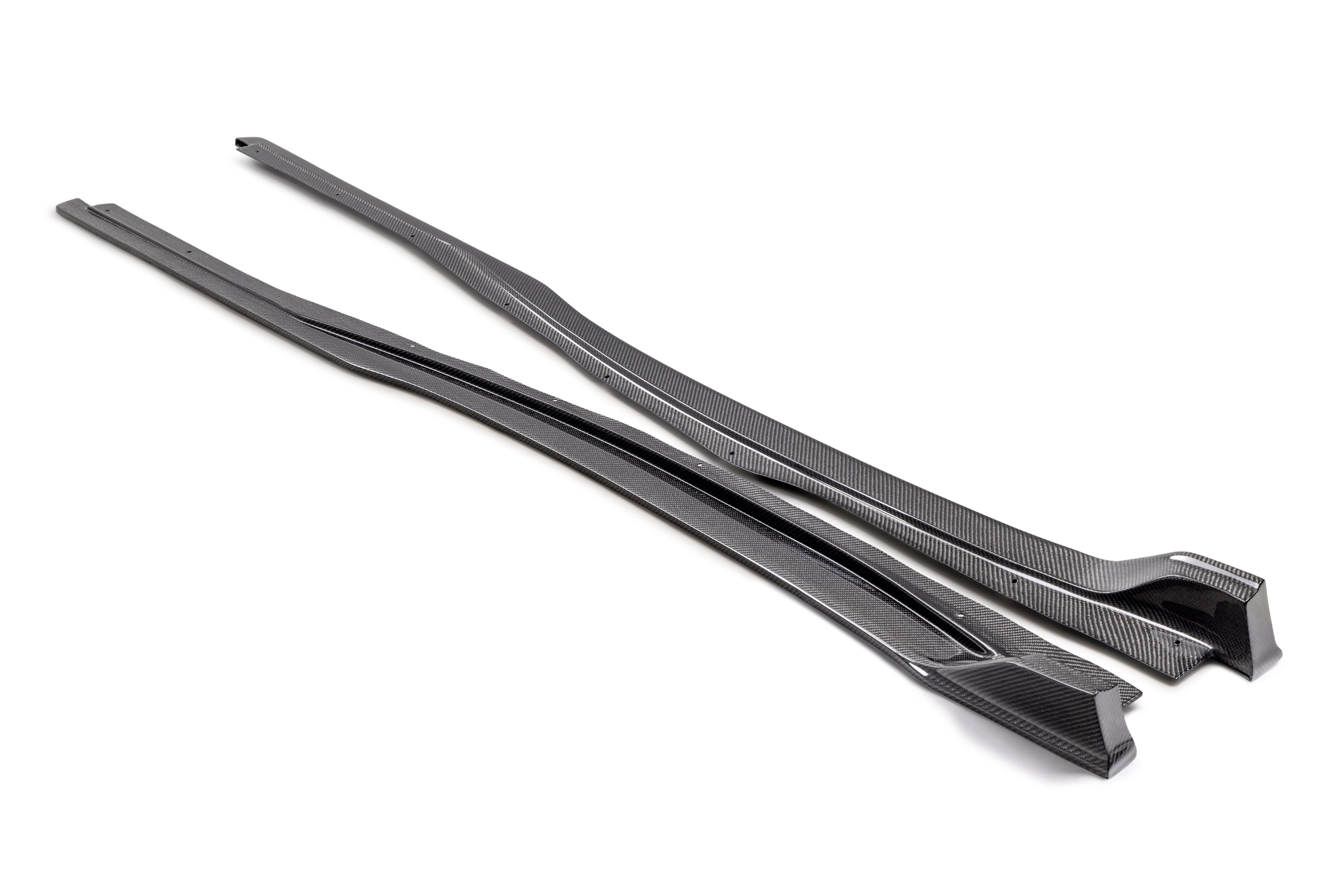 MB-style carbon fiber side skirts for 2023-2024 Toyota Prius