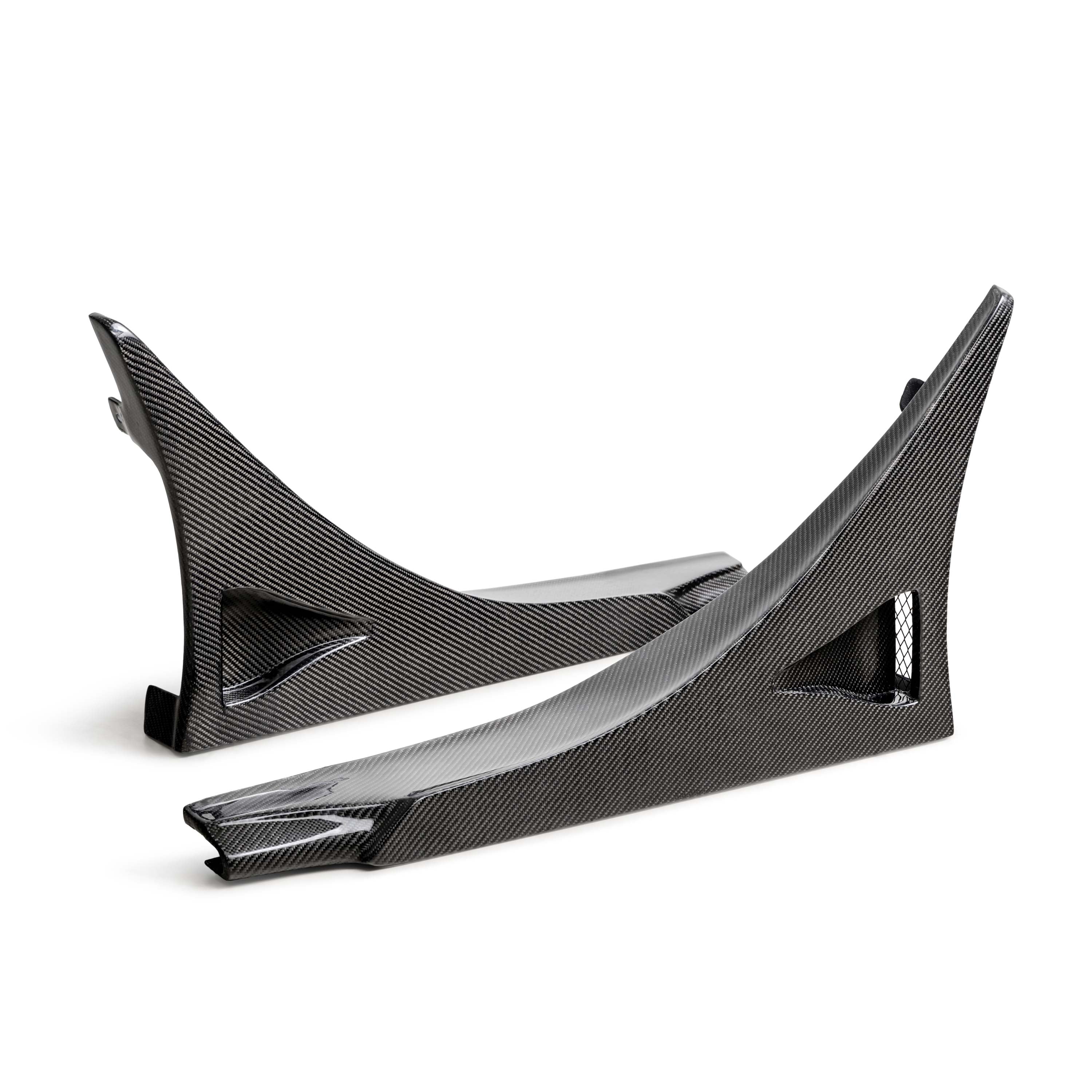 Image of MB-style carbon fiber rear side skirt extensions for 2023-2024 Honda Civic Type-R