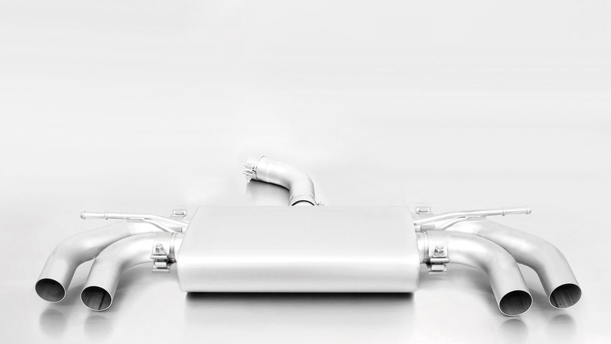 Exhaust System for VW Golf 7 Facelift GTI Sport Silencer + Non-Resonated | 2x 102mm Carbon Tips