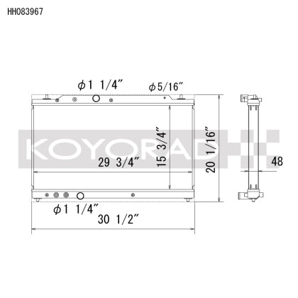 Honda Civic FL5 23- Koyorad Radiator 48mm KH Series