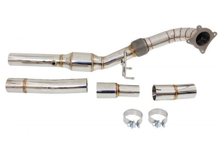 Image of Audi TT TTS 2.0 TFSI 8J 08-14 Downpipe+Heat Shield 76mm