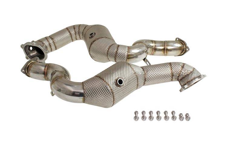 Image of Audi RS6 C7 S6 4.0 TFSI V8 02+ Downpipe+Heat Shield 63mm V2