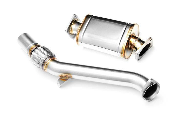 Image of BMW E60 E61 525D 530D M57N 03-10 Euro 3 Downpipe 63.5mm