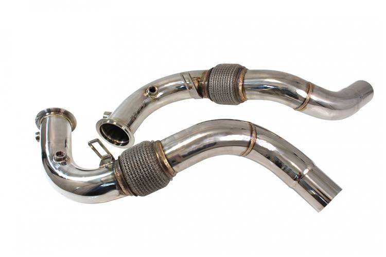 Image of BMW F07 F10 F12 F15 F16 G11 N63 S63 12-17 Downpipe 76mm