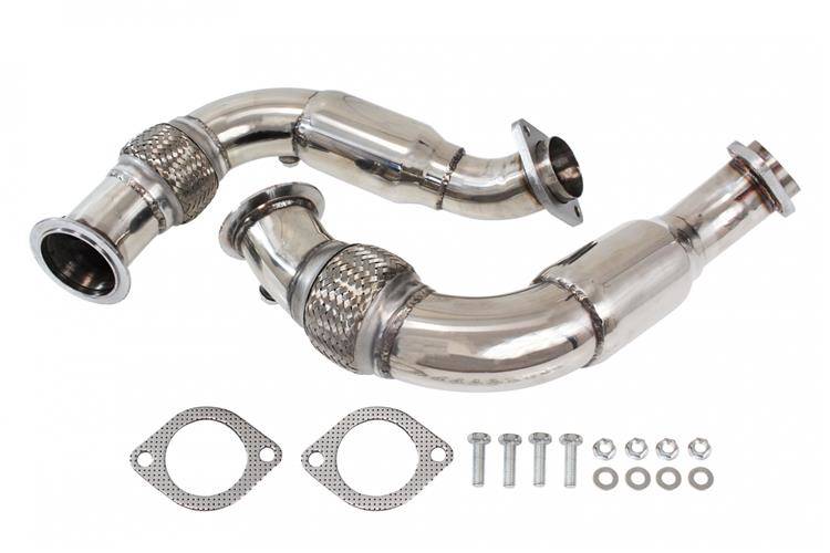 Image of BMW V8 N63 550i 650i 750Li X5 X6 X5M X6M 08+ Downpipe 64mm