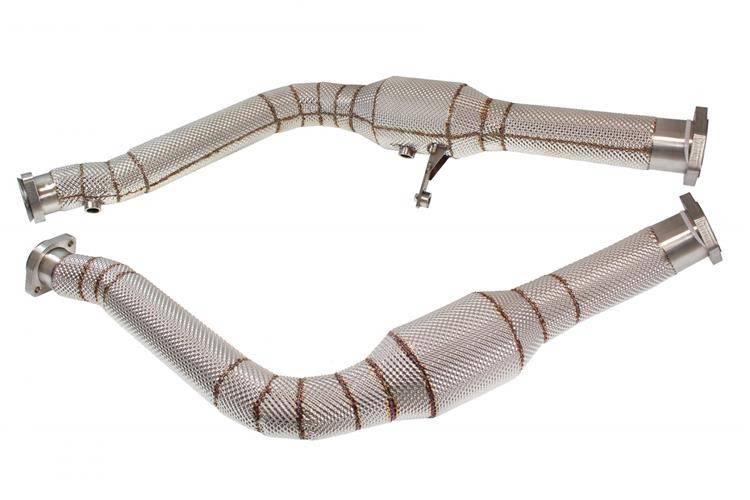 Image of Mercedes GT63 GT63S AMG 13-18 Downpipe+Heat Shield 71mm
