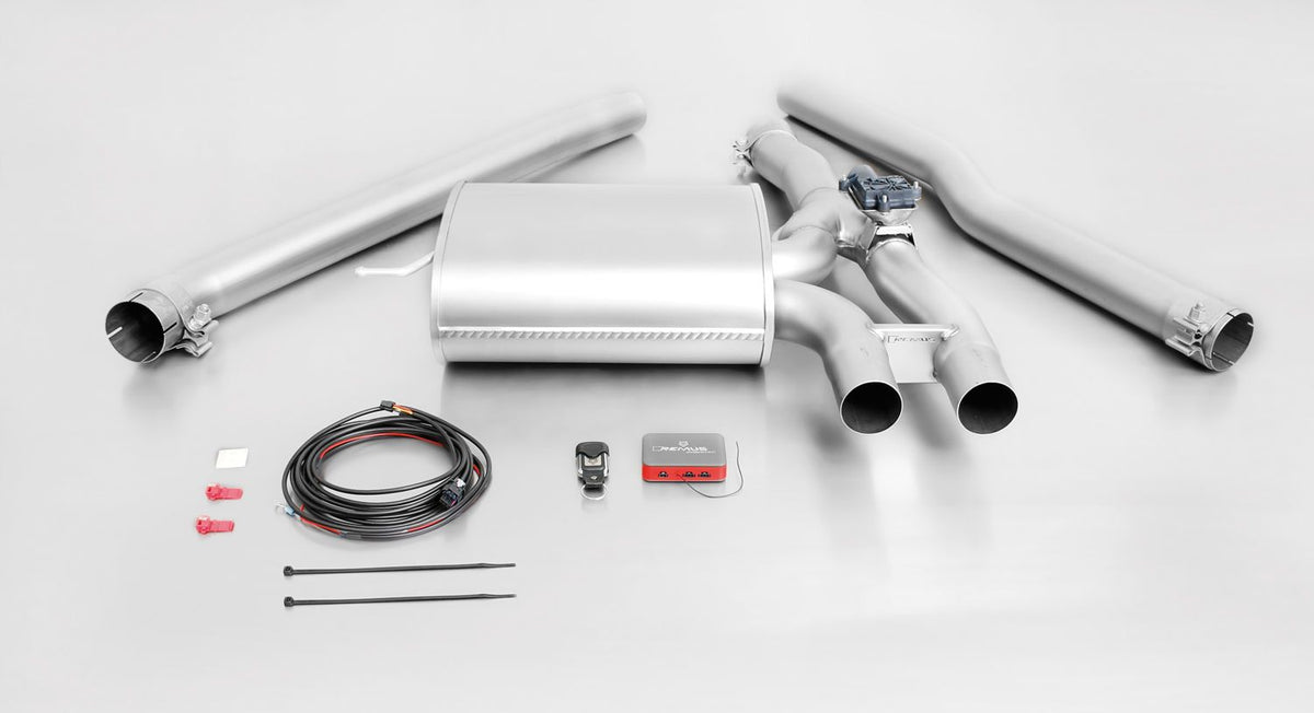 Sport Exhaust System for Cooper S F56 China / USA / Korea Sport Valve Exhaust | 2x GT Titanium Scotched Tips | Sound Controller