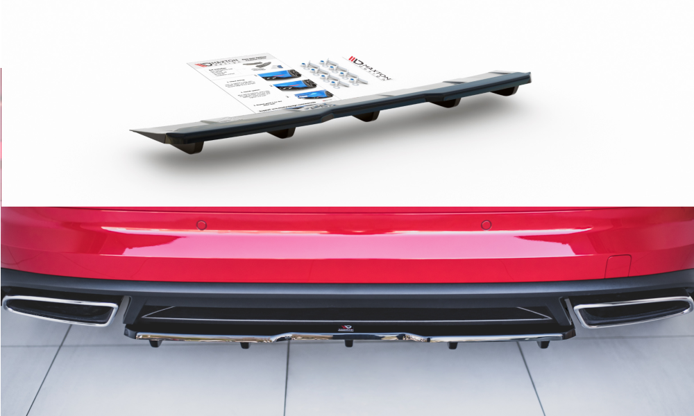 Image of Central Rear Splitter (With Vertical Bars) Skoda Kodiaq RS-G