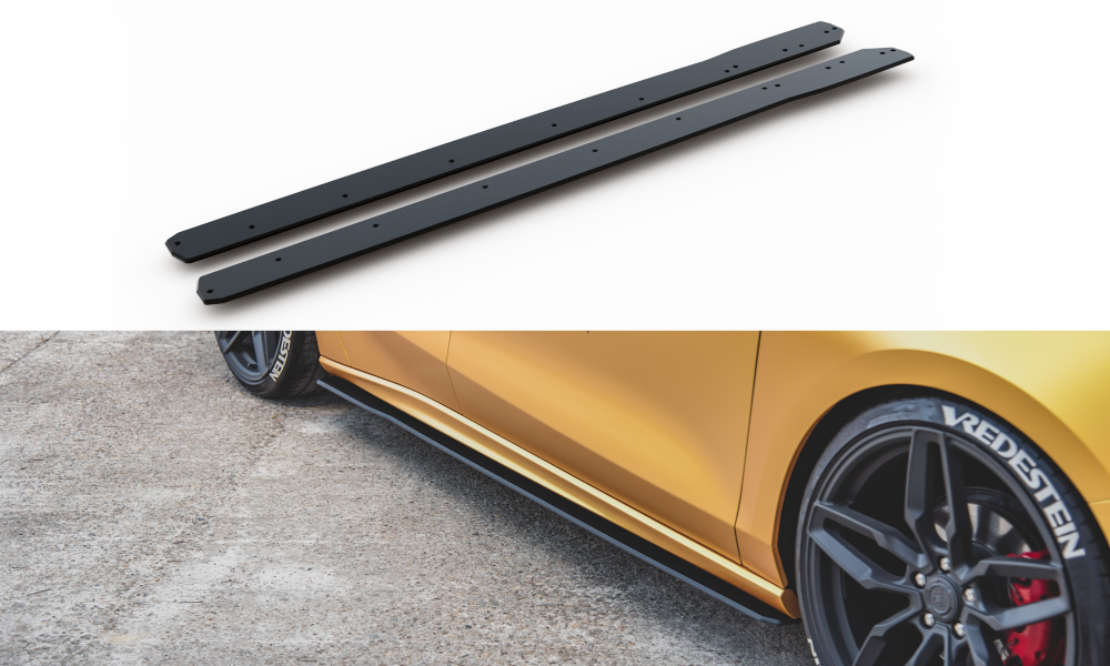 Image of Side Skirts Diffusers Ford Focus ST/ST-Line MK4-Black