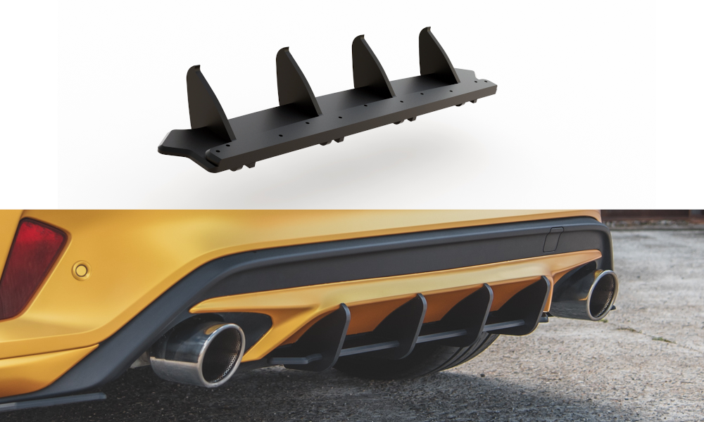 Image of Racing Durability Rear Diffuser Ford Focus ST MK4 - Red Line