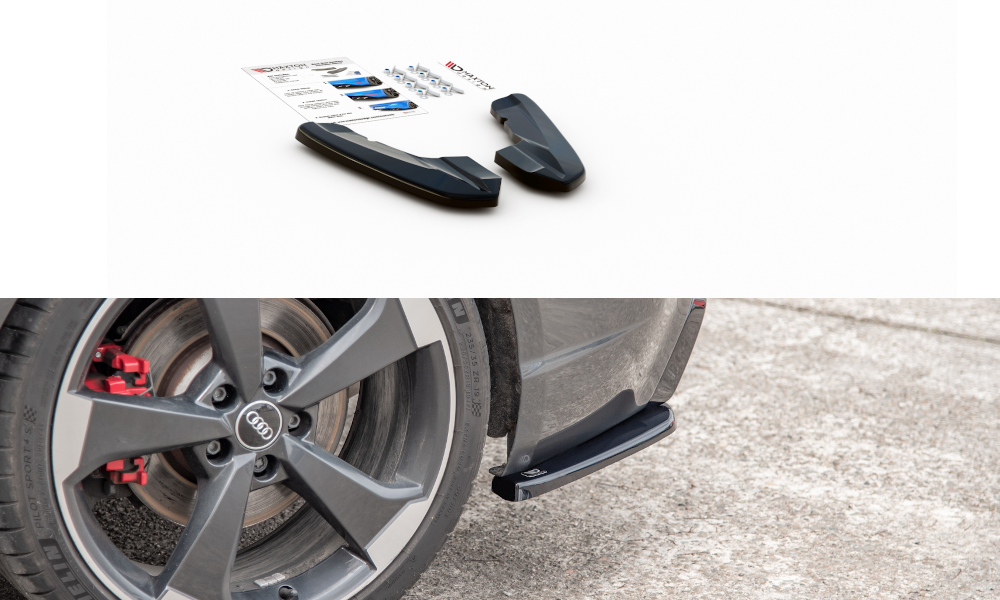 Image of Rear Side Splitters V.2 Audi RS3 8V Sportback - Gloss Black
