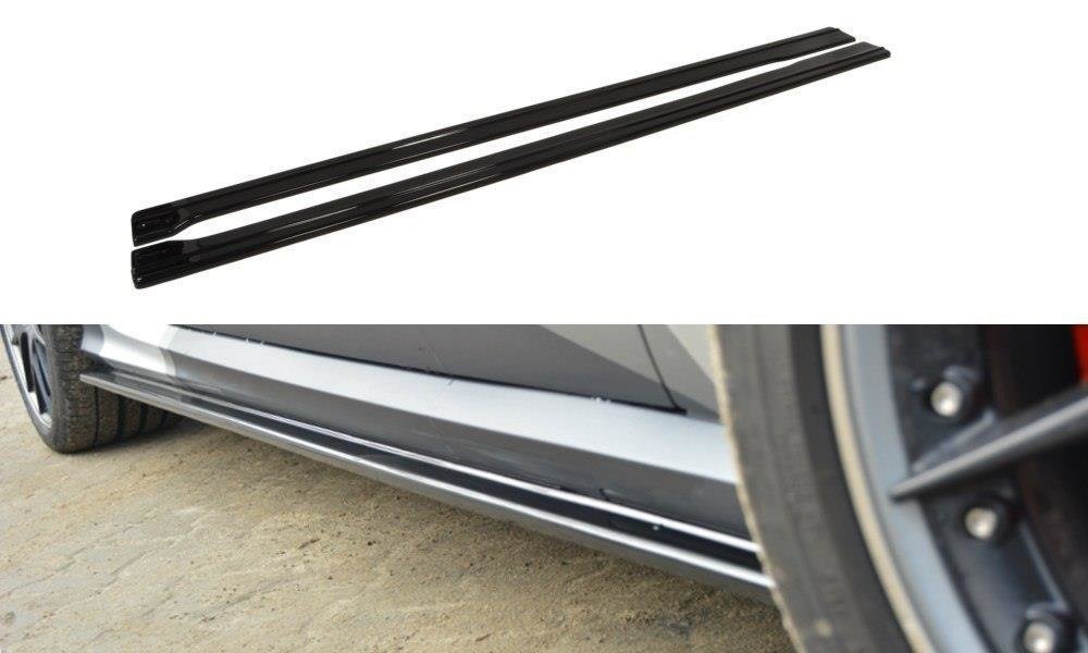 Image of Sideskirts diffusers Audi RS6 C7 / C7 FL - Glanzend Zwart