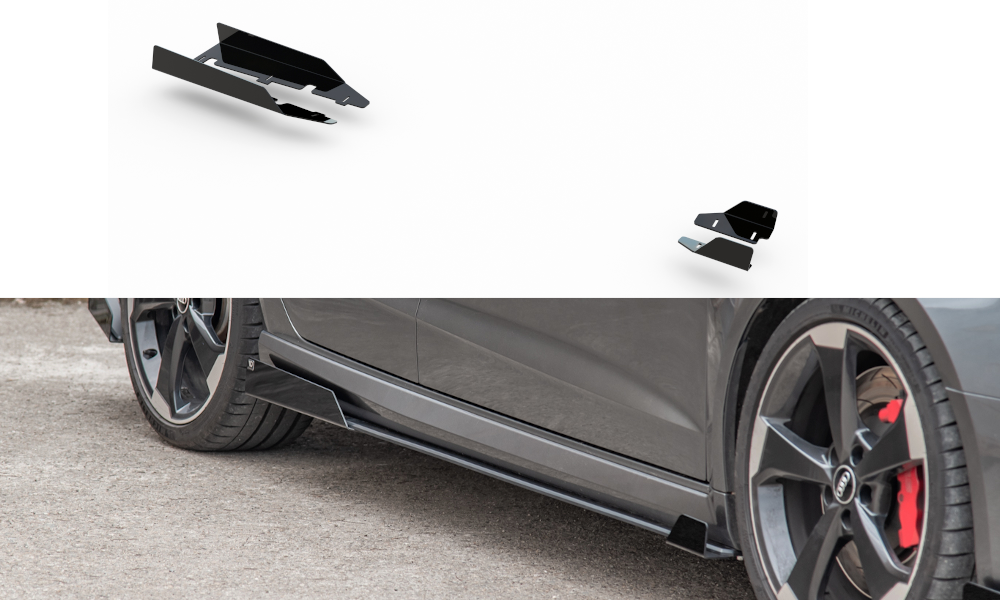 Image of Side Flaps Audi RS3 8V Sportback - Gloss Black