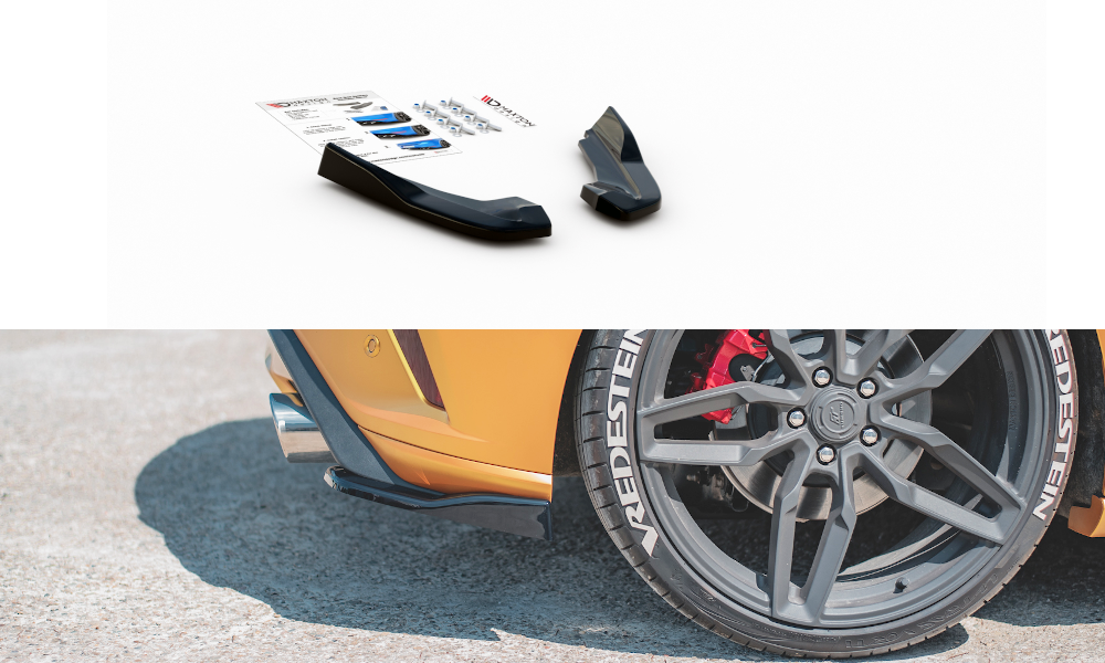 Image of Rear Side Splitters V.2 Ford Focus ST MK4 - Gloss Black