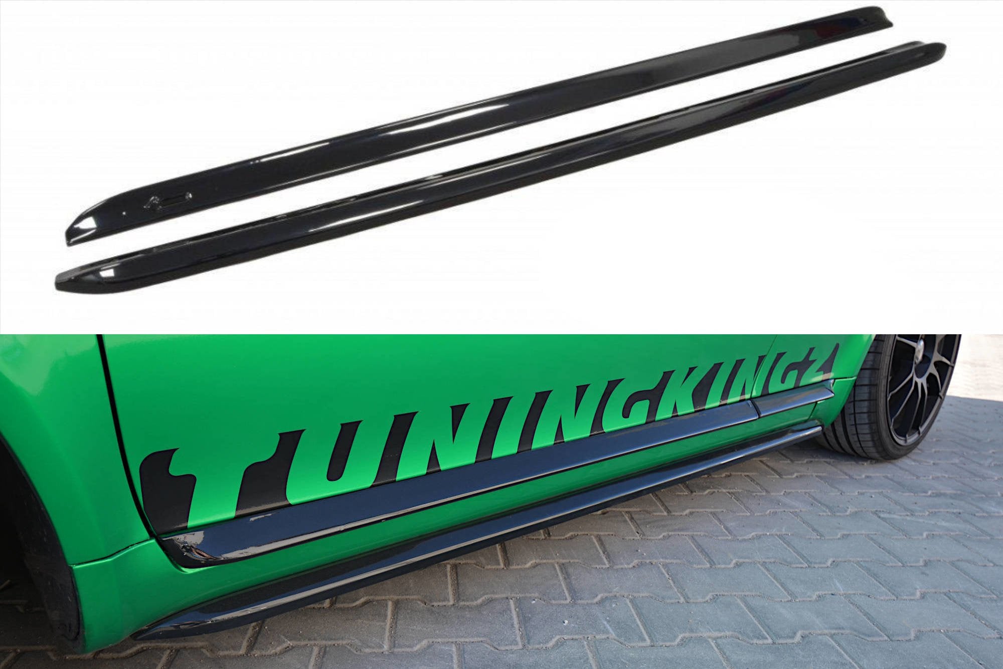 Image of Side Skirts Diffusers Audi S3 8L - Gloss Black