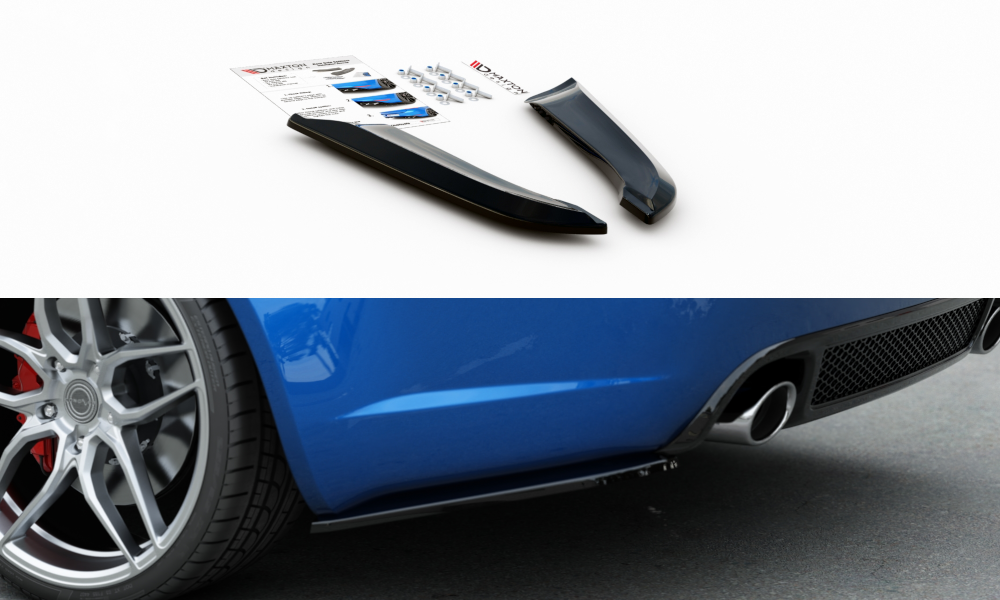 Image of Rear Side Splitters V.1 Audi RS4 Sedan B7 - Gloss Black