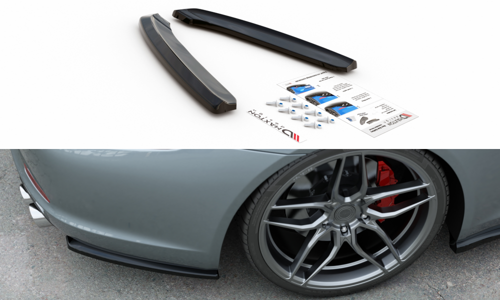 Image of Rear Side Splitters Porsche 911 Carrera 991 - Gloss Black
