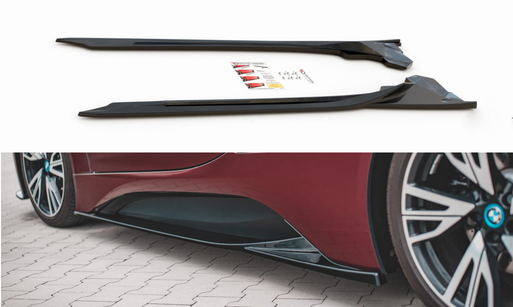 Image of Side Skirts Diffusers BMW I8 - Gloss Black