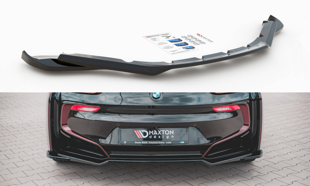 Image of Central Rear Splitter BMW I8 - Textured