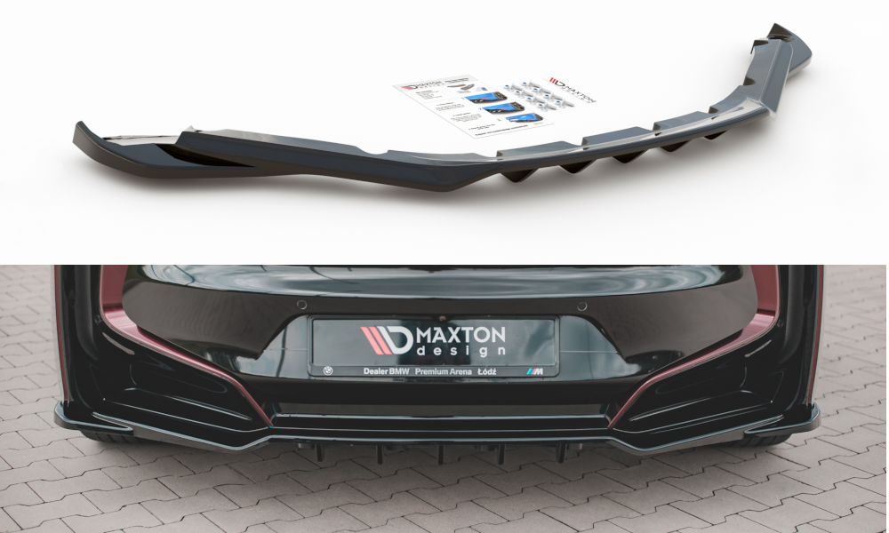 Image of Central Rear Splitter (With Vertical Bars) BMW I8-GB