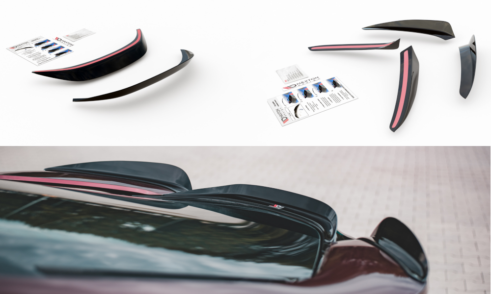 Image of Set Of Spoiler Caps BMW I8 - Gloss Black
