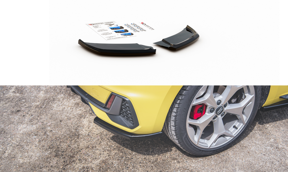 Image of Rear Side Splitters Audi A1 S-Line GB - Gloss Black