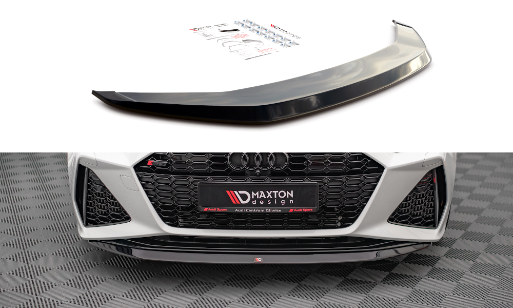 Image of Voorsplitter V.3 Audi RS6 C8 / RS7 C8 - Glanzend Zwart