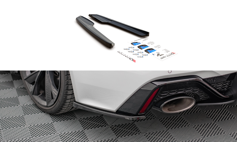 Image of Achterzijsplitters V.1 Audi RS6 C8 / RS7 C8 - Glanzend Zwart