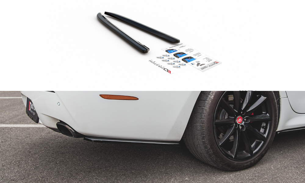 Image of Rear Side Splitters Jaguar XJ X351 - Gloss Black