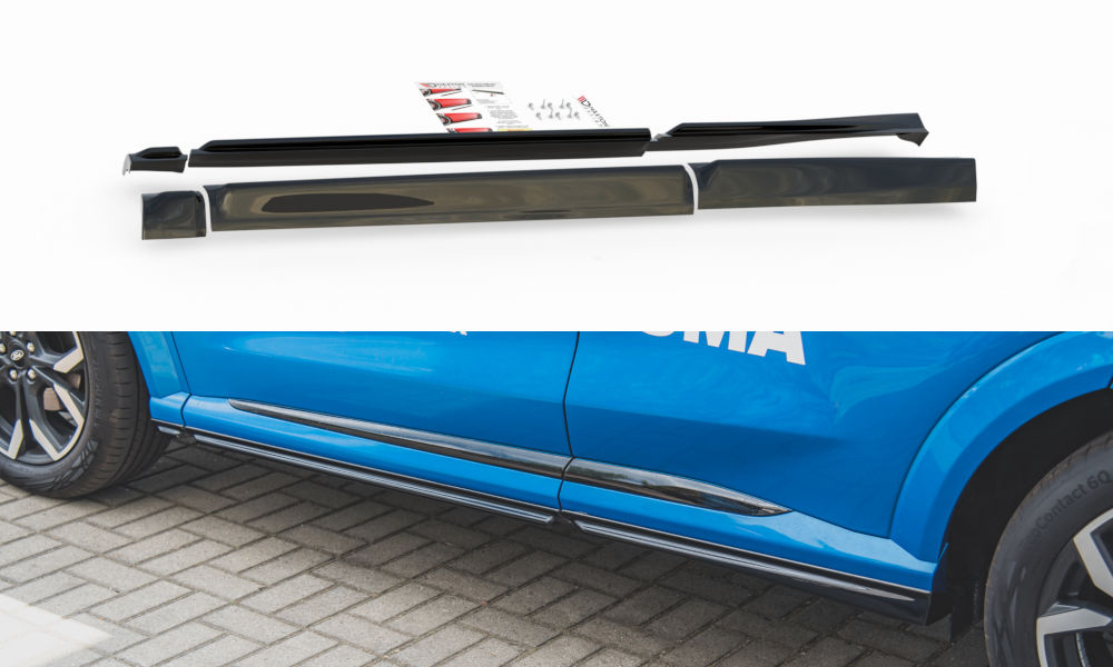 Image of Side Skirts Diffusers Ford Puma ST-Line - Gloss Black