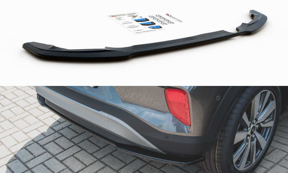 Image of Central Rear Splitter Ford Puma - Gloss Black