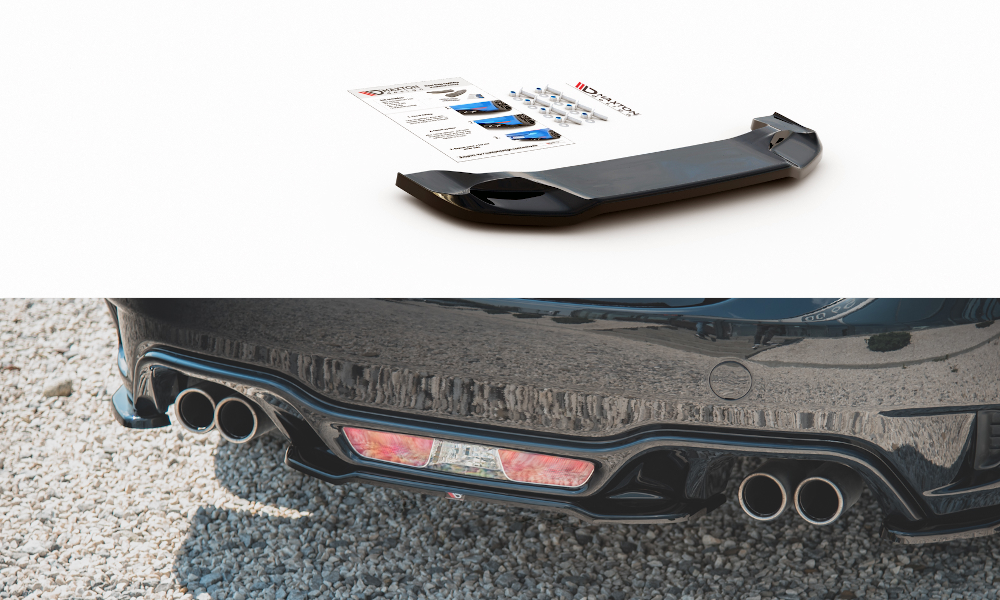 Image of Central Rear Splitter Fiat 124 Spider Abarth - Gloss Black
