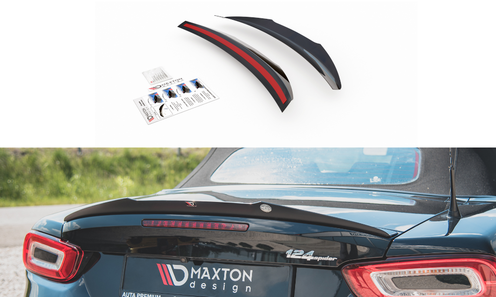 Image of Spoiler Cap Fiat 124 Spider Abarth - Gloss Black