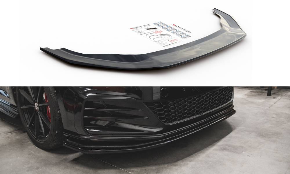 Image of Front Splitter VW Golf 7 GTi Tcr - Gloss Black