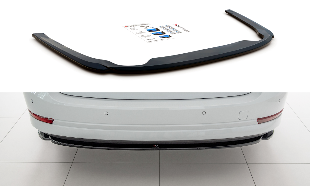 Image of Central Rear Splitter Skoda Octavia MK4 - Gloss Black