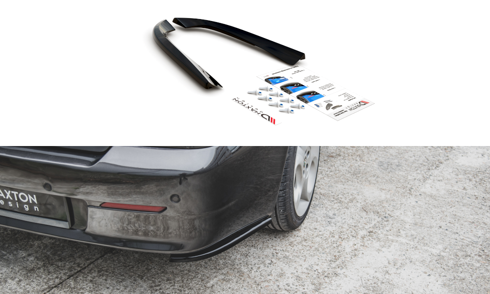 Image of Achterzijsplitters Alfa Romeo 156 SW Facelift - Glanzend Zwart