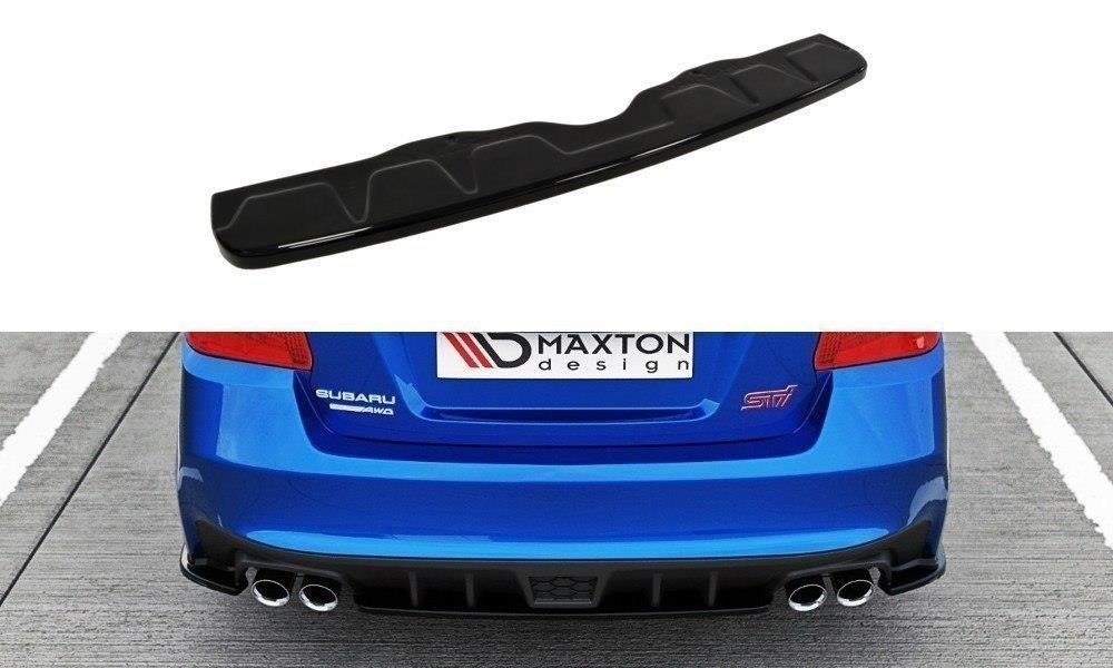 Image of Central Rear Splitter Subaru WRX STi - Gloss Black