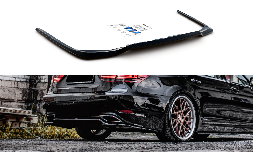 Image of Central Rear Splitter Lexus LS MK4 Facelift - Gloss Black
