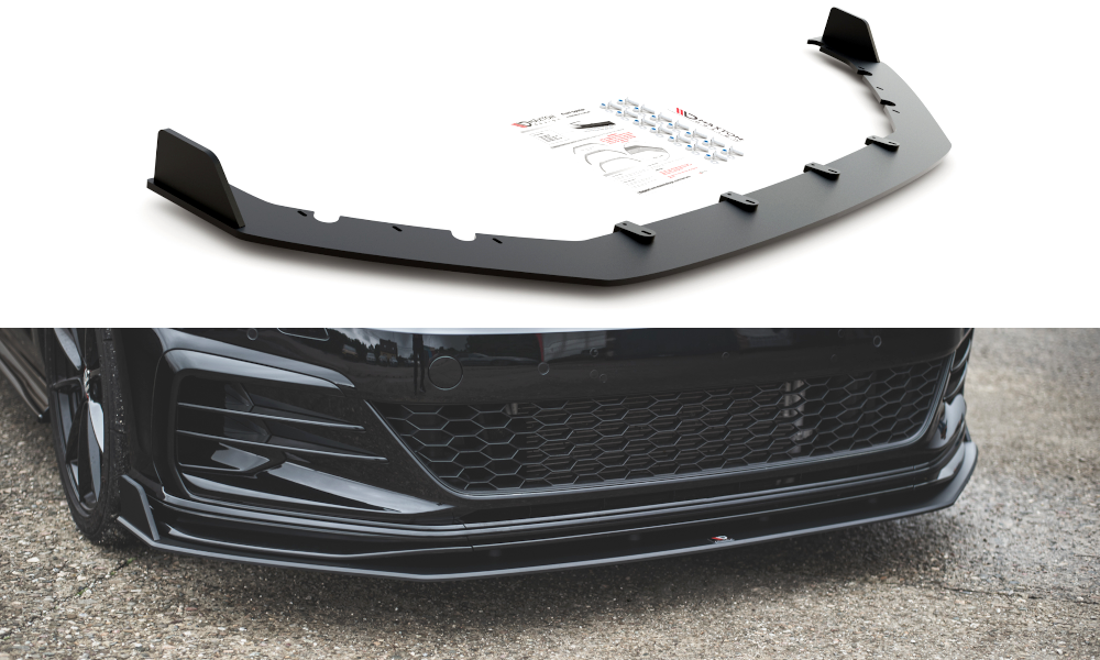 Image of Racing Durability Front Splitter VW Golf 7 GTi Tcr-Red Line