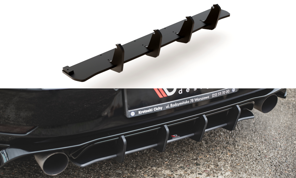 Image of Racing Durability Rear Diffuser VW Golf 7 GTi Tcr - Red Line