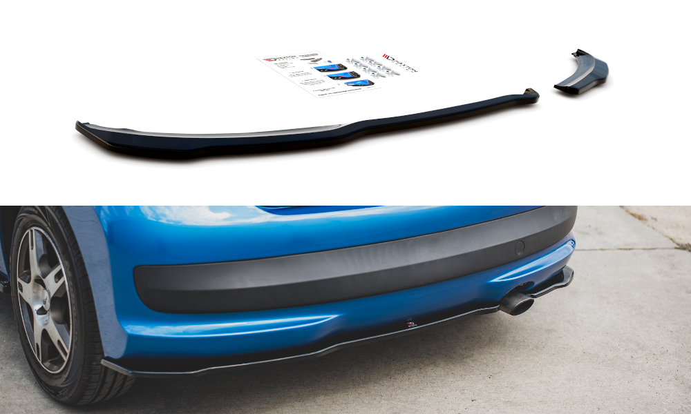 Image of Rear Side Splitters Peugeot 207 Sport - Gloss Black