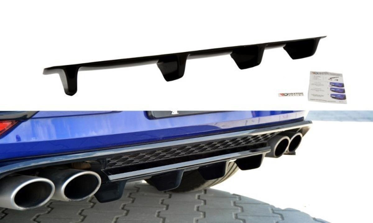 Image of Central Rear Splitter VW Golf VII R - Gloss Black